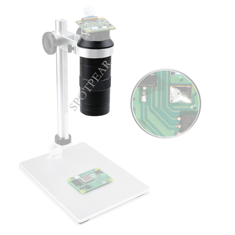 Raspberry Pi Hq Camera Microscope Lens - Raspberry Pi Industrial 100X Microscope Lens,