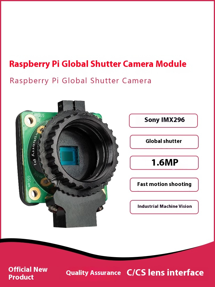 1.6MP Premium Global Shutter C - Raspberry Pi Global Shutter Camera Imx296 ulasan dan harga